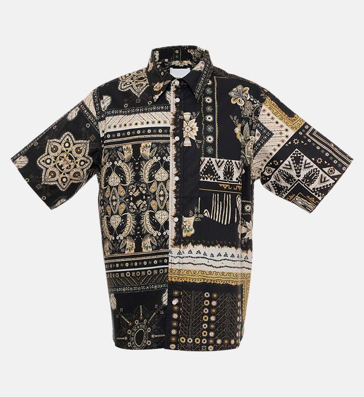 قميص بأكمام قصيرة بطبعة غارلون