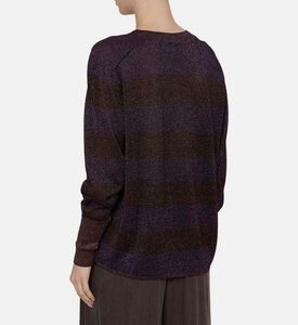 Striped Shimmery V-neck Sweater Striped Shimmery V-neck Sweater