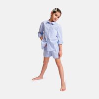 Beyoutiful Striped Shirt Shorts Set