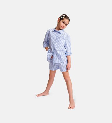 Beyoutiful Striped Shirt Shorts Set