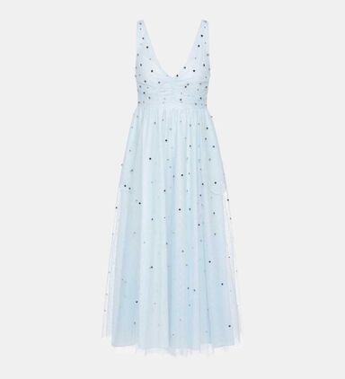Point D Esprit Tulle Rhinestones Dress