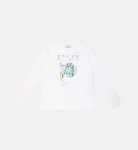 تي شيرت قطني ملون بطبعة شعار الماركة