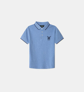 تيشيرت بولو هيريتيج بحافة متباينة