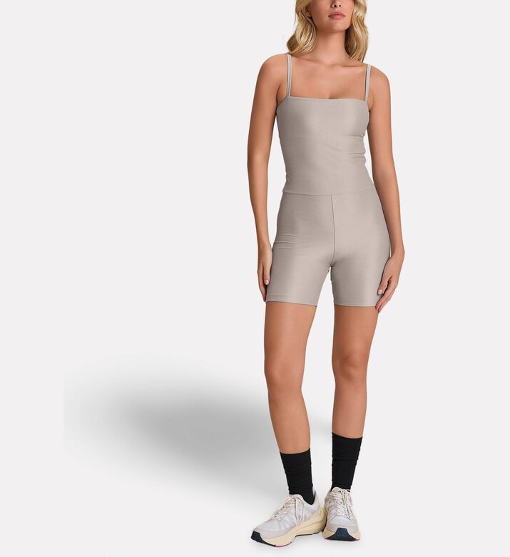 LIVE! Allure Adaptiv Jumpsuit Shorts, Grey, L, Model View