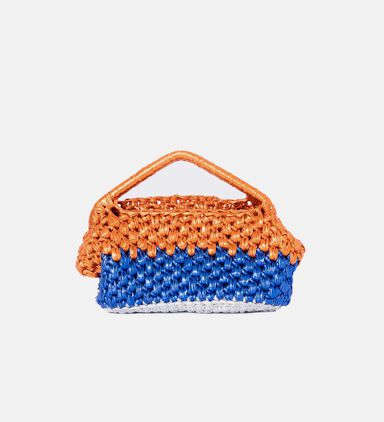 Two-tone Knit Handbag