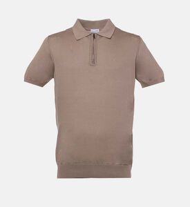 Quarter-zip Placket Polo Shirt