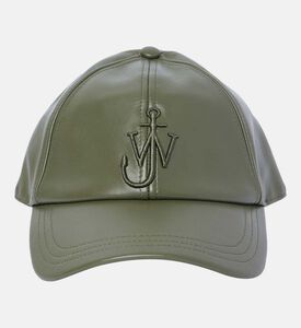 قبعة بيسبول جلدية مع شعار مرساة