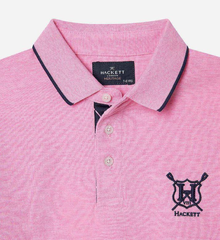 تيشيرت بولو هيريتيج بحافة متباينة