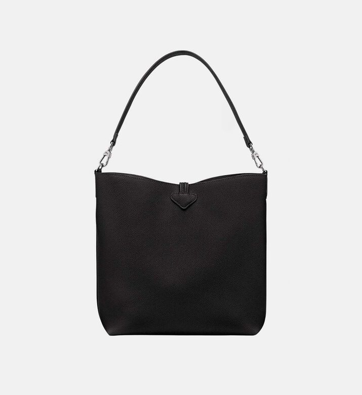 Longchamp Le Roseau Leather Hobo Bag, Black, Packshot View