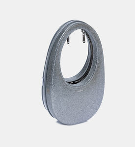 حقيبة جلد صغيرة لامعة متلألئة