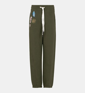 Sofia Floral-embroidery Jersey Track Pants