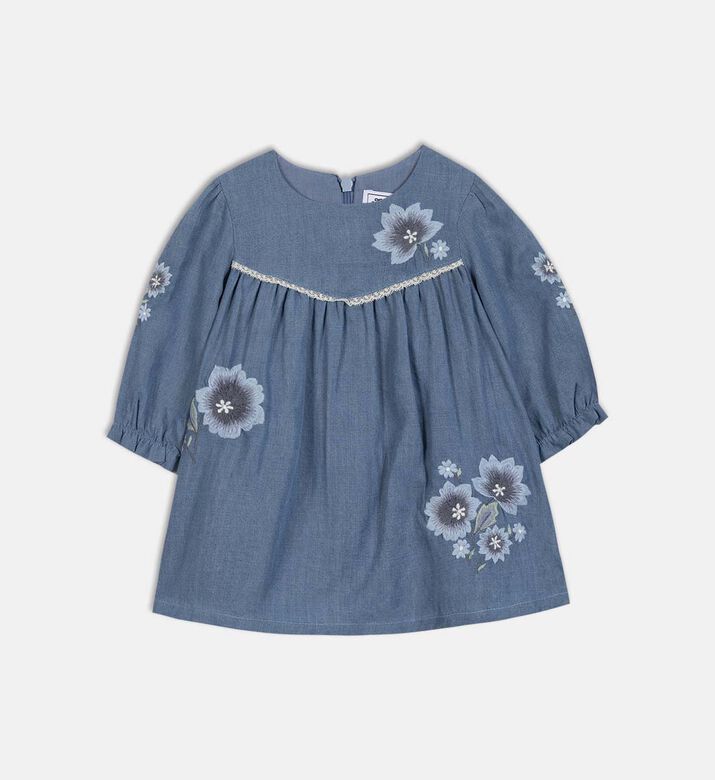 Flower-print Flared Dress