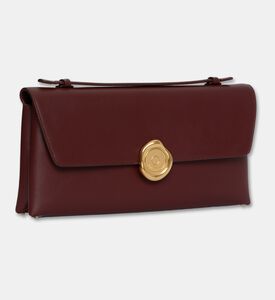 Mlouye Calf Leather Seal Clutch, Burgundy, Packshot View