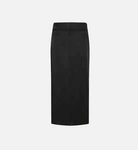 Satin Dual-finish Pencil Skirt