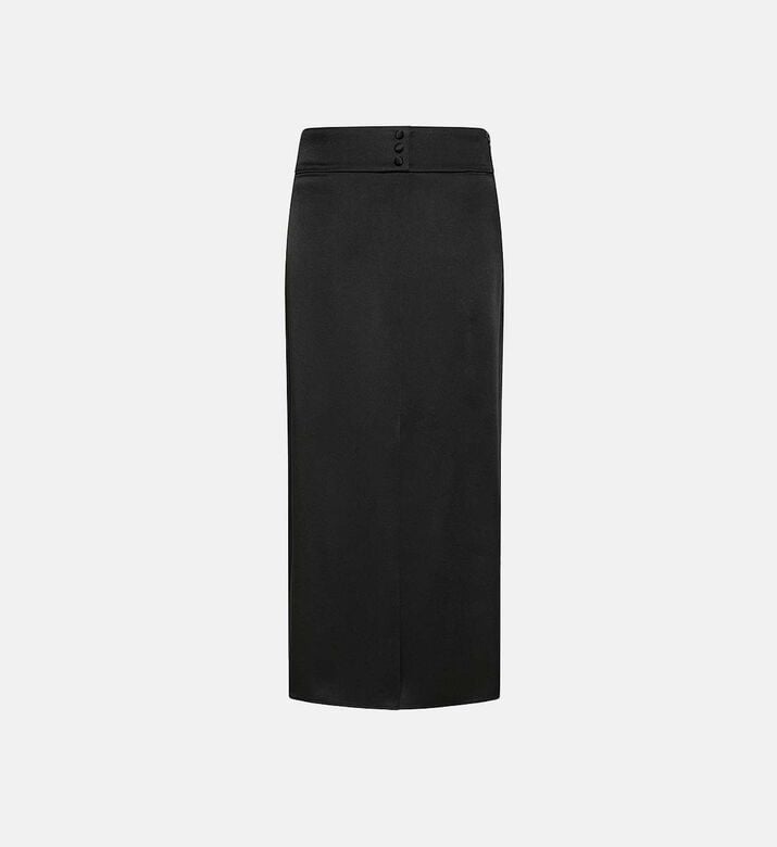Satin Dual-finish Pencil Skirt