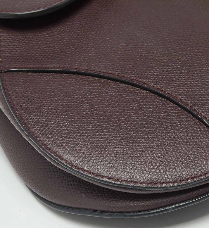 Dior Preowned Dior Burgundy Oblique Saddle Bag, Packshot View