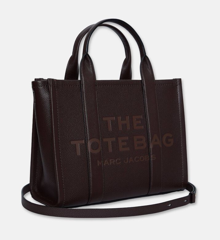 Marc Jacobs The Leather Medium Tote Bag, Beige, Packshot View