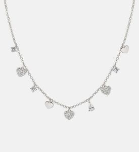 قلادة لوسنتيسيما فضية بقلوب متدلية