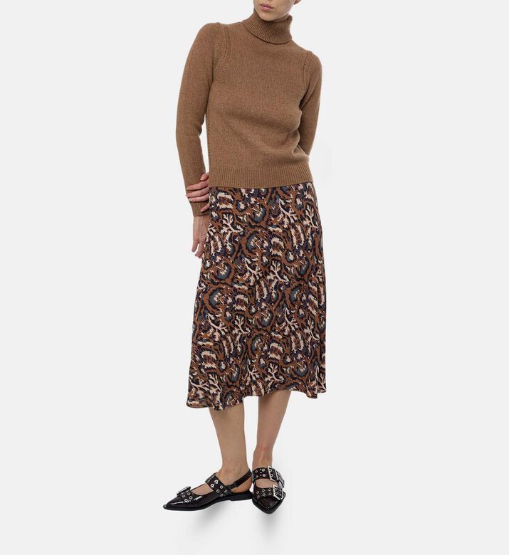 Ba and Sh Knit High Neck Long-sleeve Sweater, Model View Ba and Sh Knit High Neck Long-sleeve Sweater, Model View