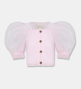 Poca and Poca Sheer Puff Sleeve Crop Top, Packshot View