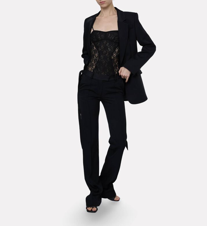 The Attico Side-drape Tailored Trousers, Model View