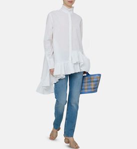 قميص كورا قطن بياقة مجمعة