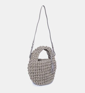 حقيبة كتف بوبكورن منسوجة