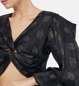 Gold Eye Detailed Blouse