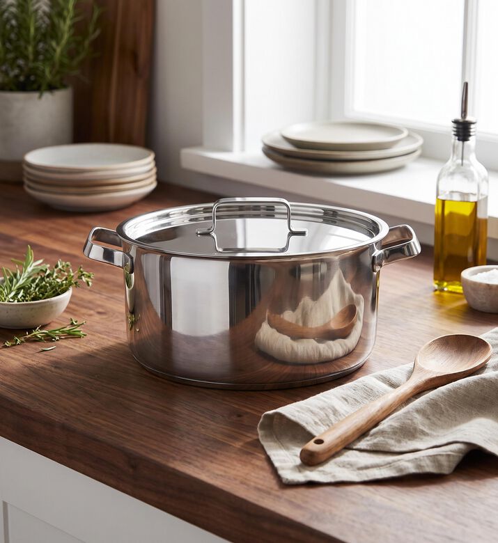 Estia Shallow Casserole Allegro Stainless Steel, Model View