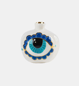 زينة رمان مزججة بلون ذهبي مستوحاة من العين الشريرة