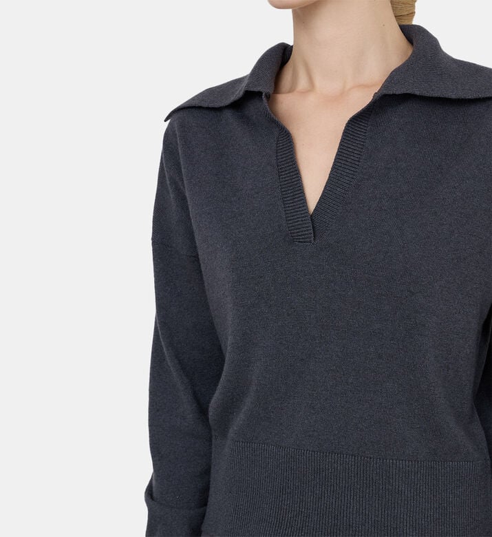 Cashmere Yarn Polo Top Cashmere Yarn Polo Top