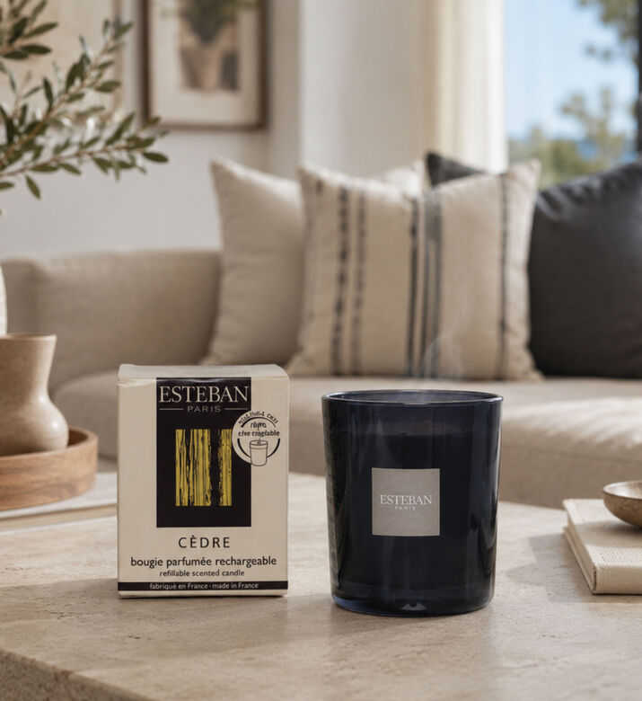 Esteban Paris Cedre Refillable Scented Candle, Packshot View