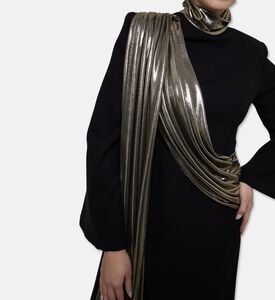 I Am The Company Leila Gold Sash-detail Abaya, Model View