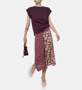 Ba and Sh Padded Shoulders Ribbed T-shirt, Model View