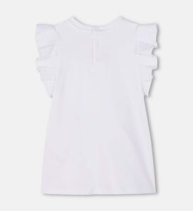 فستان إنترلوك قطني مزين بأزهار