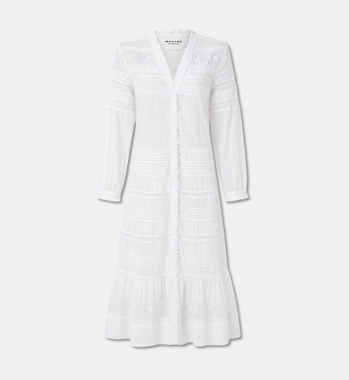 Isabel Marant Daniva Perforated Cotton Voile Dress, Packshot View
