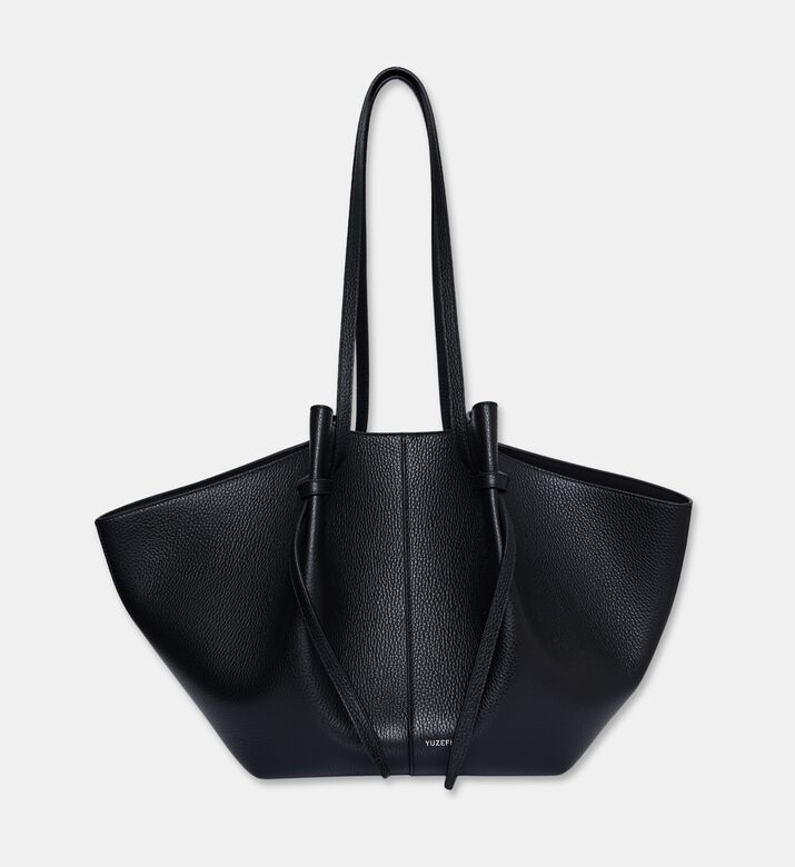 Yuzefi Mochi Suede Large Bag, Black, Packshot View