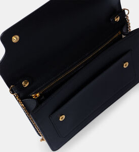 Saffiano Leather Chain Strap Wallet