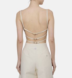 بلوزة لورين قصيرة بياقة مربعة