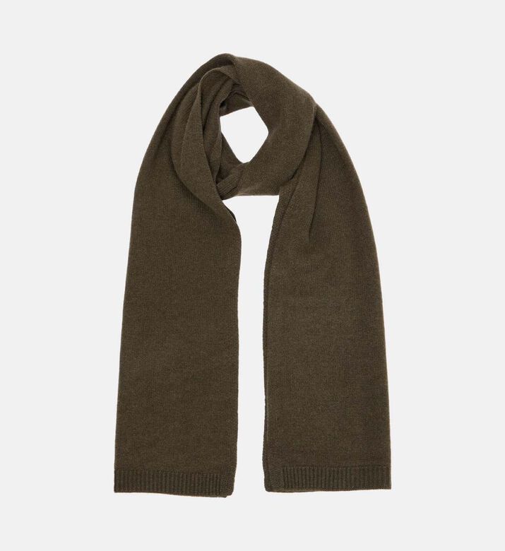 Cashmere Knit Ribbed Scarf