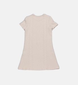 Knit Short-sleeve Crewneck Dress