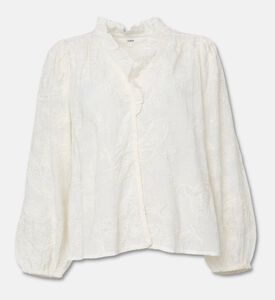 Ba and Sh Embroidered Long-sleeve Blouse, Packshot View