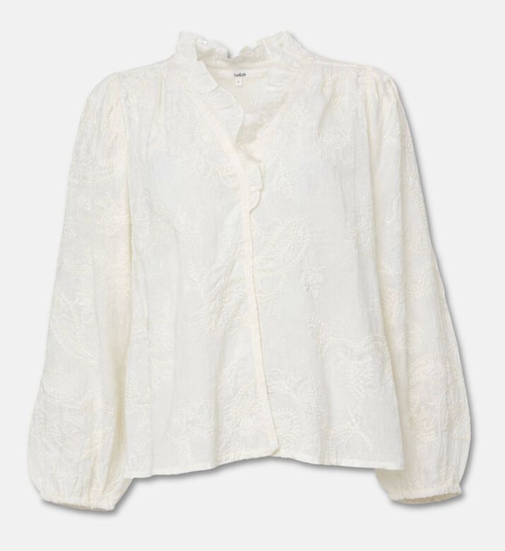 Ba and Sh Embroidered Long-sleeve Blouse, Packshot View