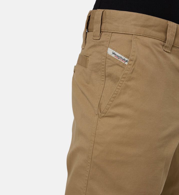 Diesel Mid-length Straight-leg Chino Shorts, Model View