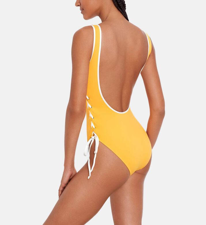 Crisscross Lace-up Swimtsuit