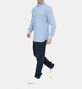 قميص بوبلين قطني مخطط