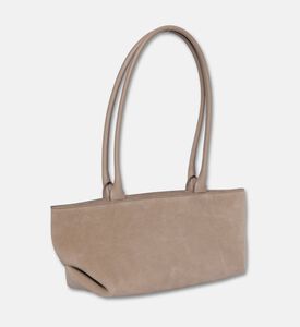 Demellier The New York Elongated Suede Shoulder Bag, Light-taupe, Packshot View
