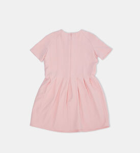 فستان بطيات مطرز بلوغو