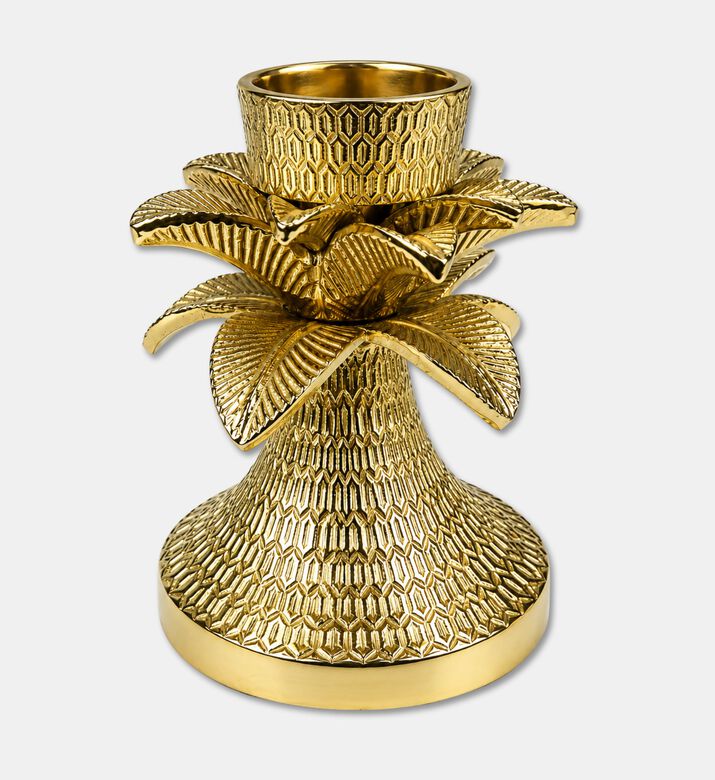 Tohfa Luxe Textured Gold Metal Palm Candle Holder, Packshot View