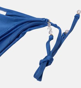 قطعة بيكيني سفلية سادة بأربطة جانبية